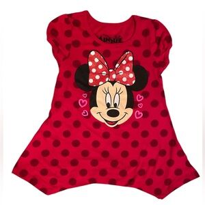 Disney Minnie Mouse Red polka dot Shirt SZ 3T